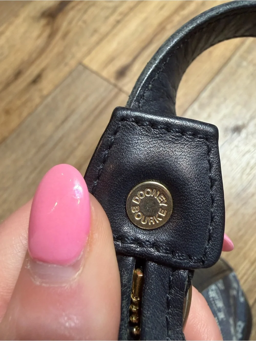 vintage Y2K-era Dooney & Bourke Signature Monogram Hobo Shoulder Bag